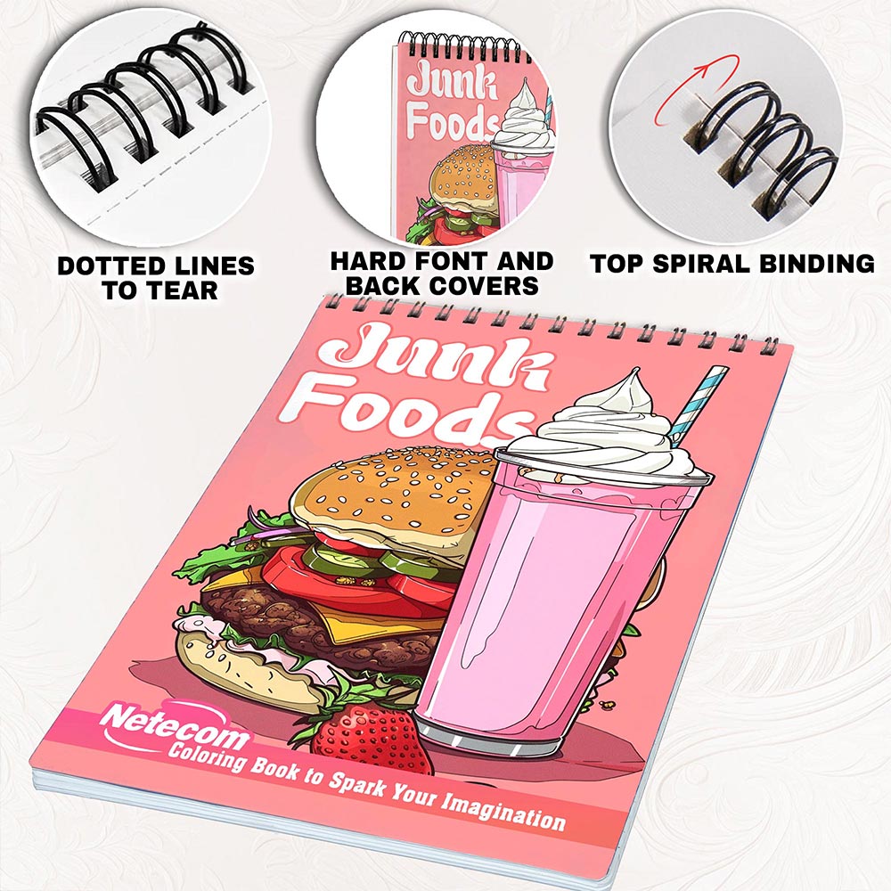 Netecom Junk Foods Coloring Pages for Adults