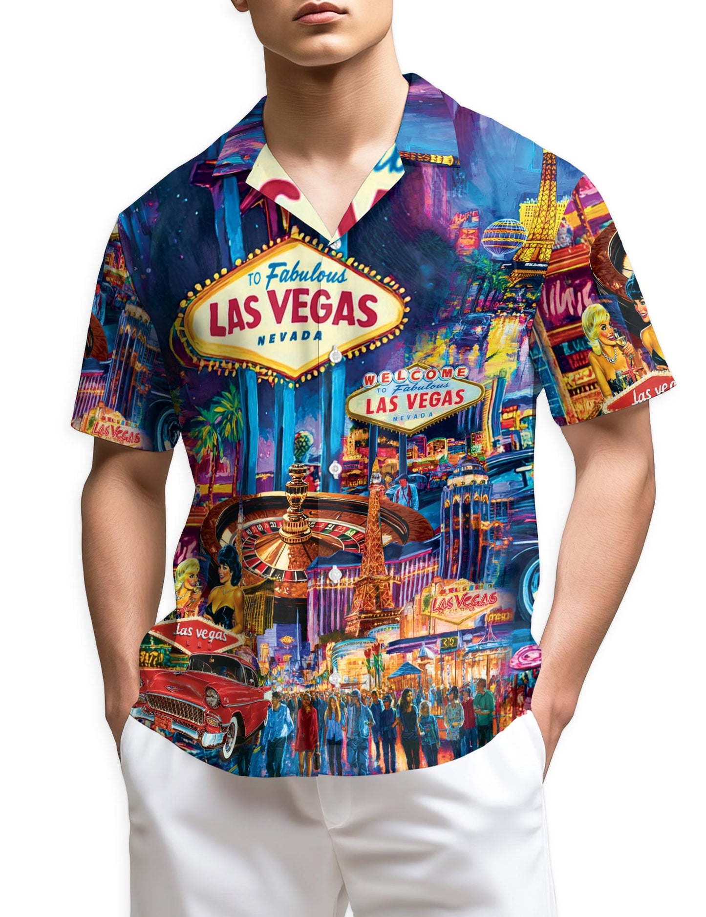 Netecom Las Vegas Hawaiian Shirt for Men