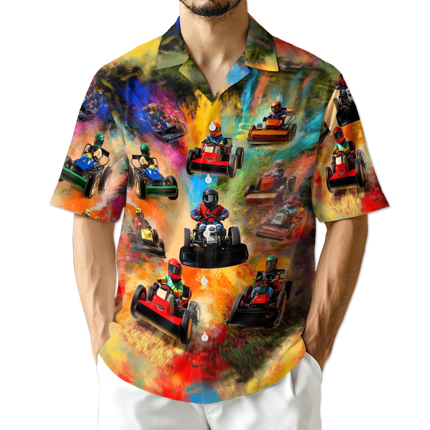 Netecom Lawn Mower Racing Hawaiian Shirt for Men
