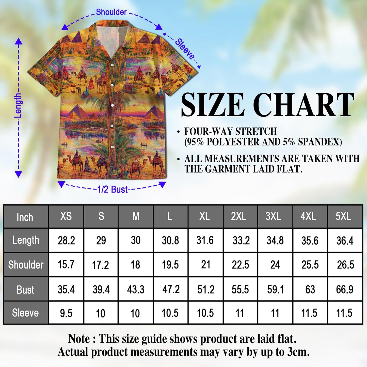 Netecom Oasis Relaxing Day In Peaceful Hawaiian Shirt for Men, Tropical Style, Button Down Summer Beach Short Sleeve, S-5XL