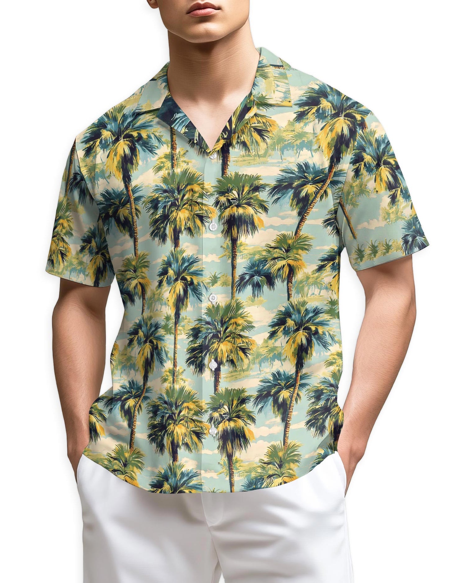Netecom Palm Tree Hawaiian Shirt for Men