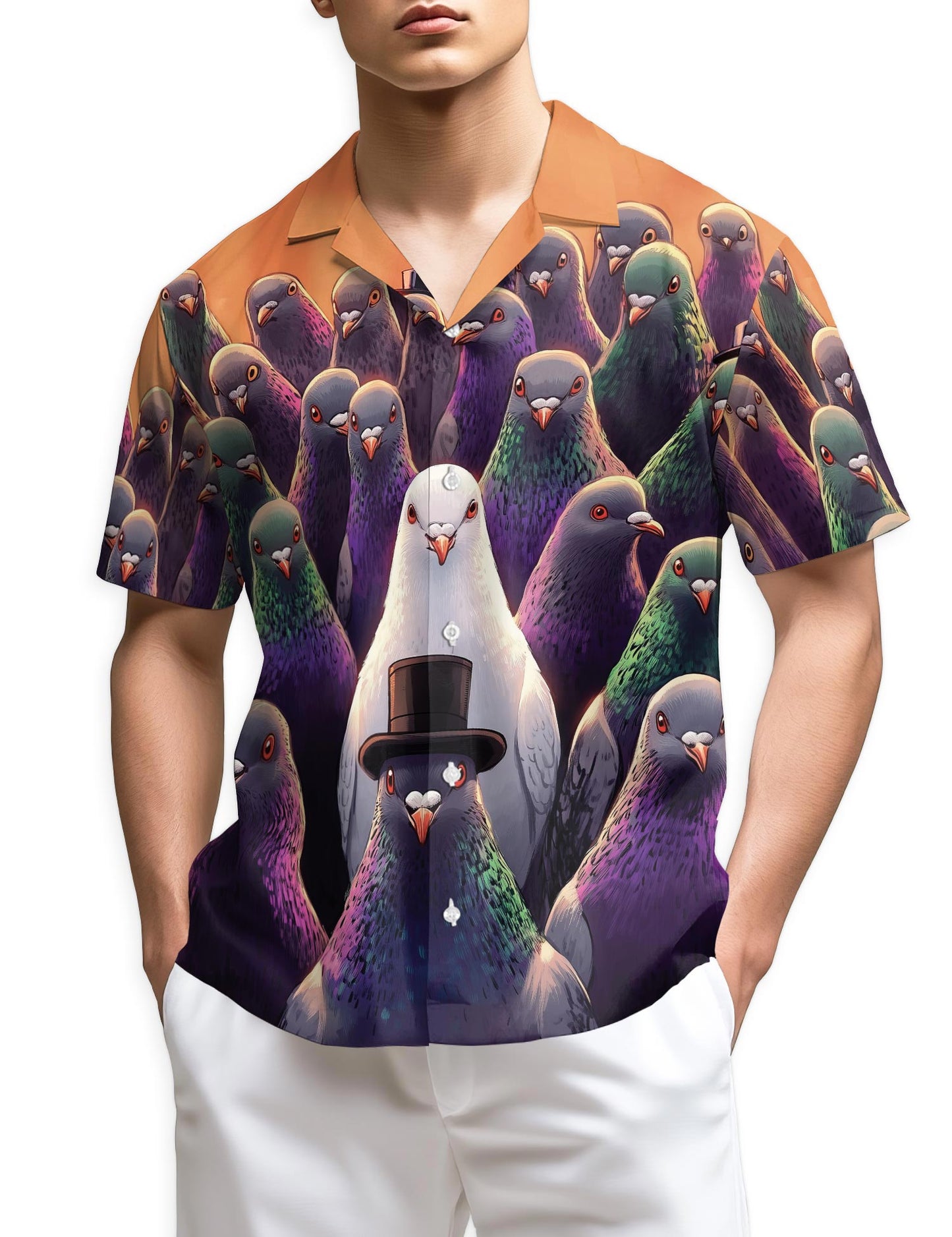 Netecom Pigeon Hunting Hawaiian Shirt for Men