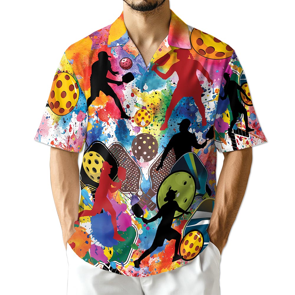 Netecom Playing Pickleball Hawaiian Shirt for Men