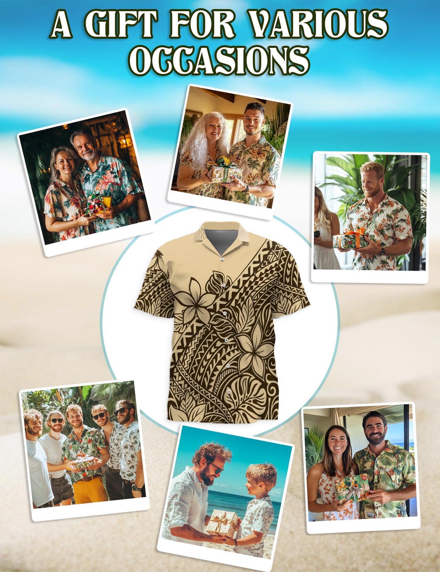 Netecom Plumeria Frangipani Hawaiian Shirt for Men, Vintage Style, Button Down Summer Beach Short Sleeve, S-5XL