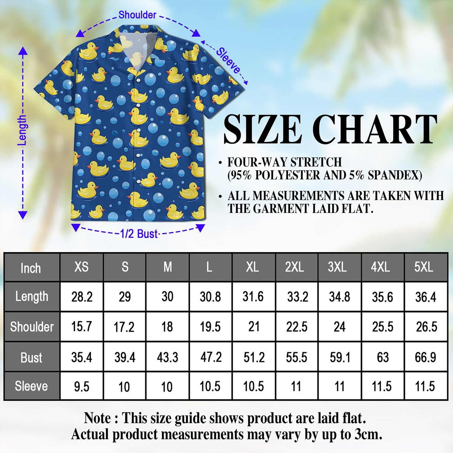 Netecom Retro Duck Hawaiian Shirt for Men, Vintage Style, Button Down Summer Beach Short Sleeve, S-5XL