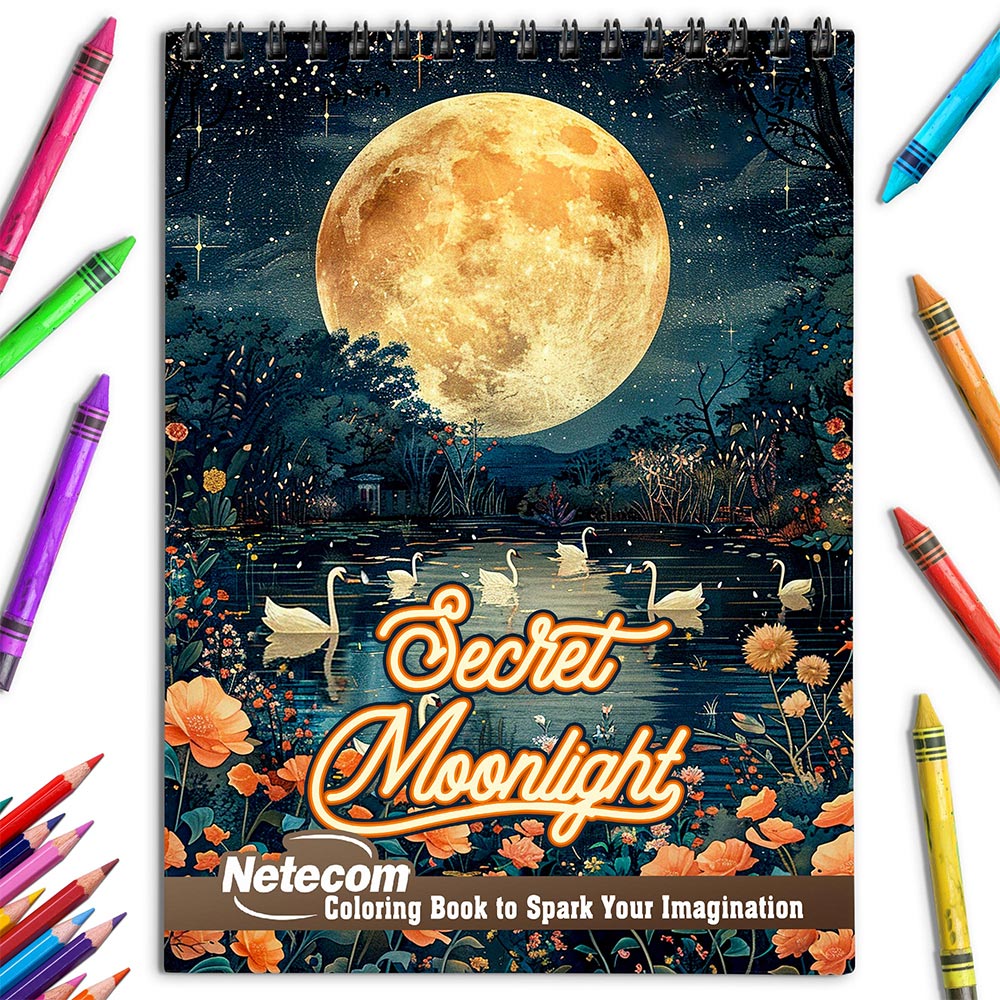 Netecom Secret Moonlight Coloring Book for Adults