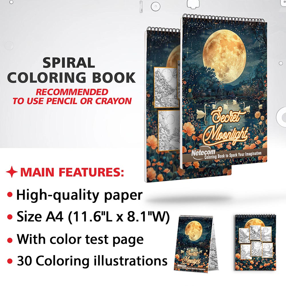 Netecom Secret Moonlight Coloring Sheets for Adults