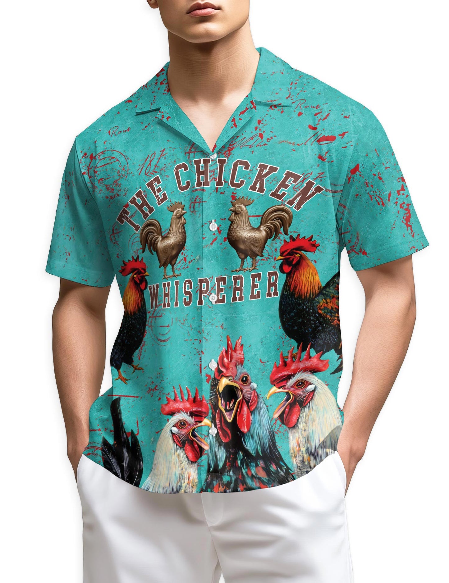 Netecom The Chicken Whisperer Hawaiian Shirt for Men