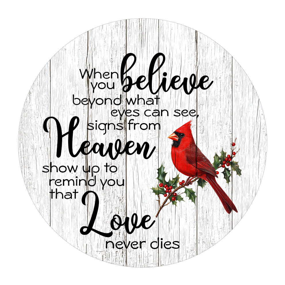 Netecom When You Believe Beyond What Eyes Can See Signs From Heaven Christmas Ornament, Memorial Ornaments for Loss of Loved One, Christmas Bereavement Gifts, Sympathy Xmas Decorations
