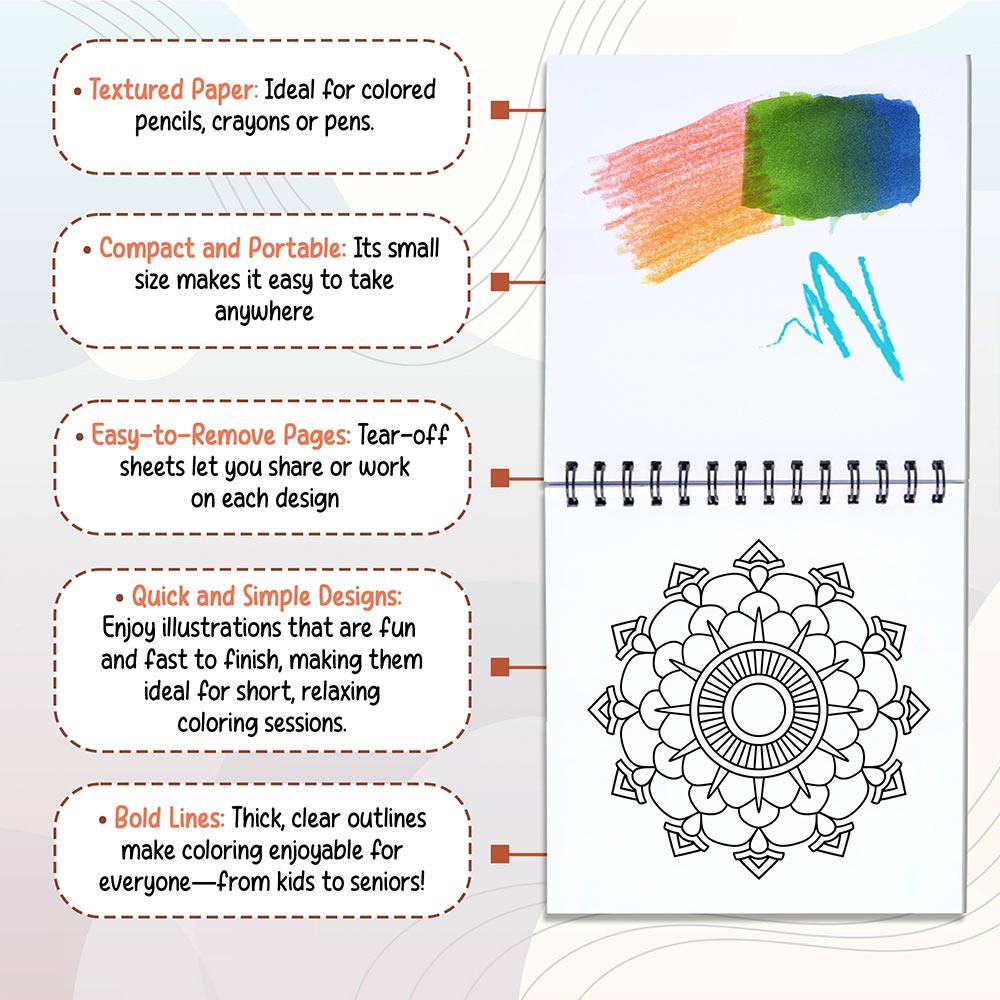 Pattern Mini Coloring Sheets for Adult