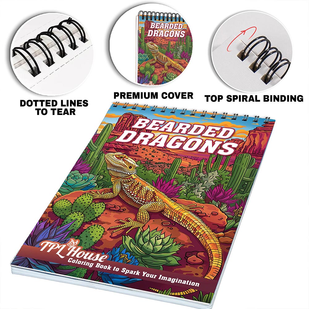 TPLHOUSE Bearded Dragons Coloring Pages for Adults