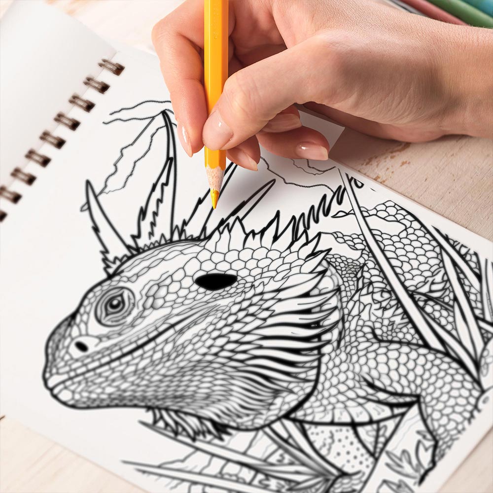 TPLHOUSE Bearded Dragons Coloring Book Spiral Bound for Adults