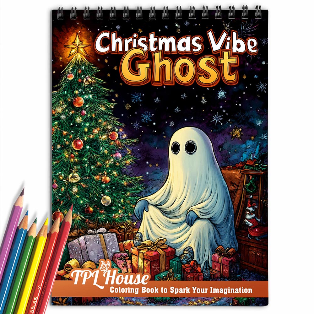 TPLHOUSE Christmas Vibe Ghost Coloring Book for Adult