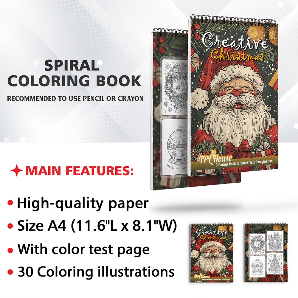 TPLHOUSE Creative Christmas Coloring Sheets for Adult