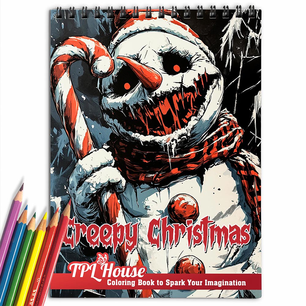 TPLHOUSE Creepy Christmas Coloring Book for Adult
