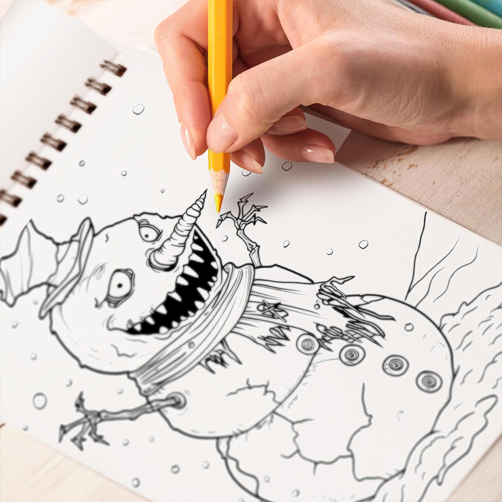 TPLHOUSE Creepy Christmas Coloring Book Spiral Bound for Adult