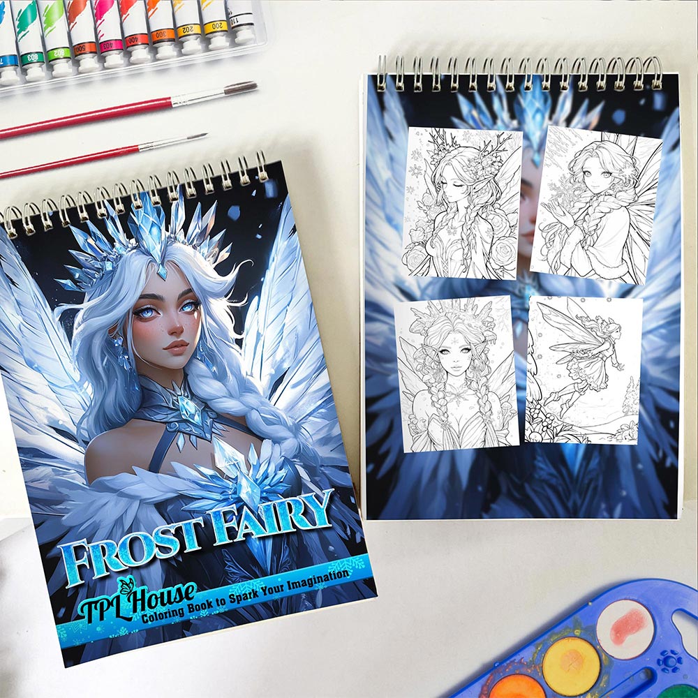 TPLHOUSE Frost Fairy Spiral Coloring Book for Adult