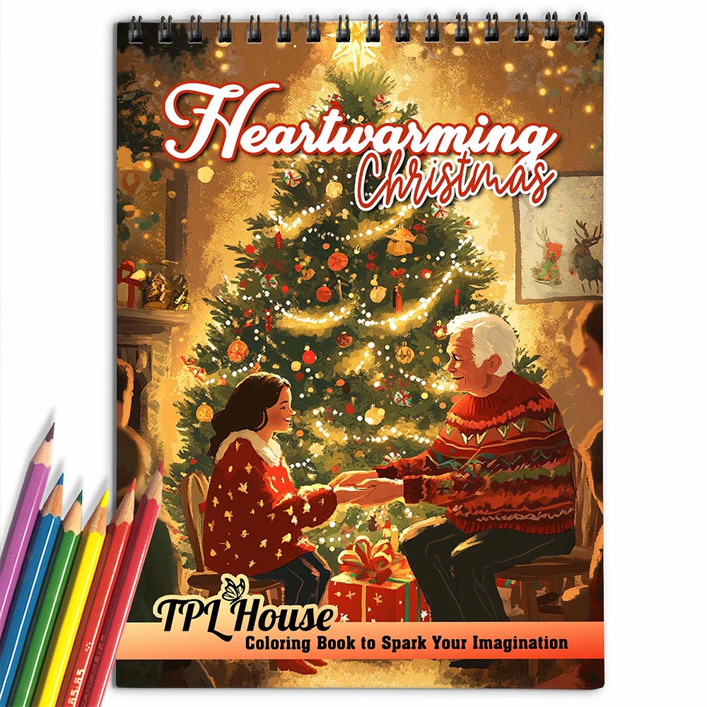 TPLHOUSE Heartwarming Christmas Coloring Book for Adult