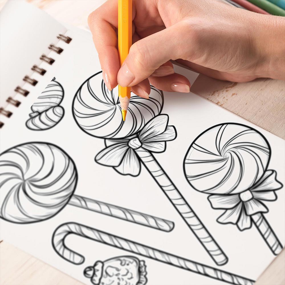 TPLHOUSE Large Print CHRISTMAS Coloring Book Spiral Bound for Adult
