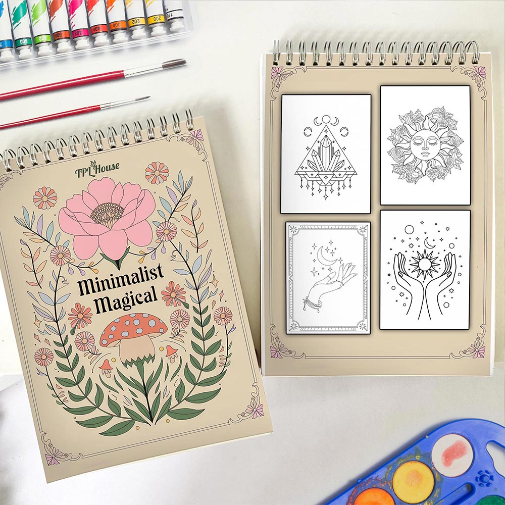 TPLHOUSE Minimalist Magical Spiral Coloring Book for Adults