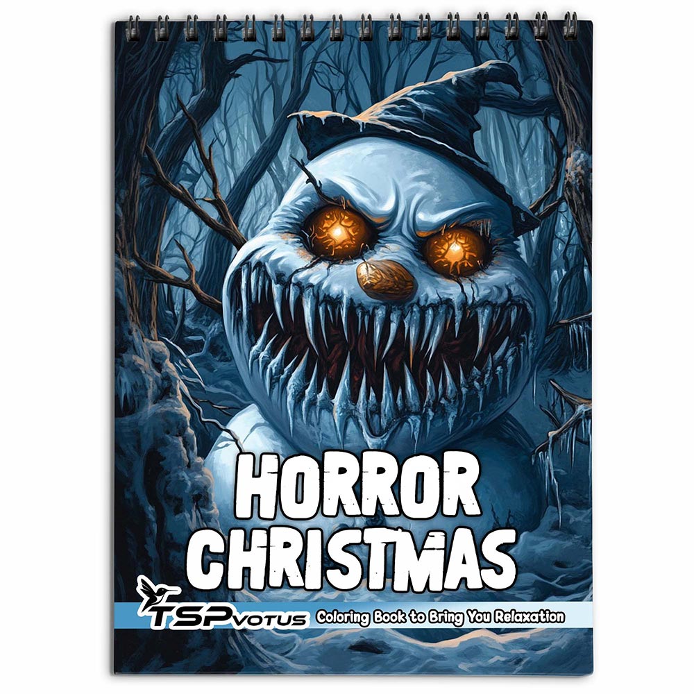 TSPVOTUS Horror Christmas Coloring Book for Adult