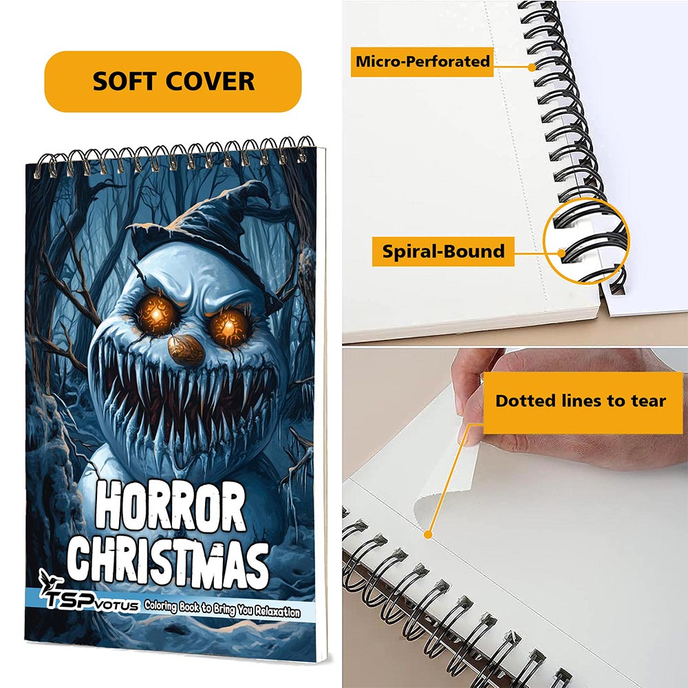 TSPVOTUS Horror Christmas Coloring Pages for Adult
