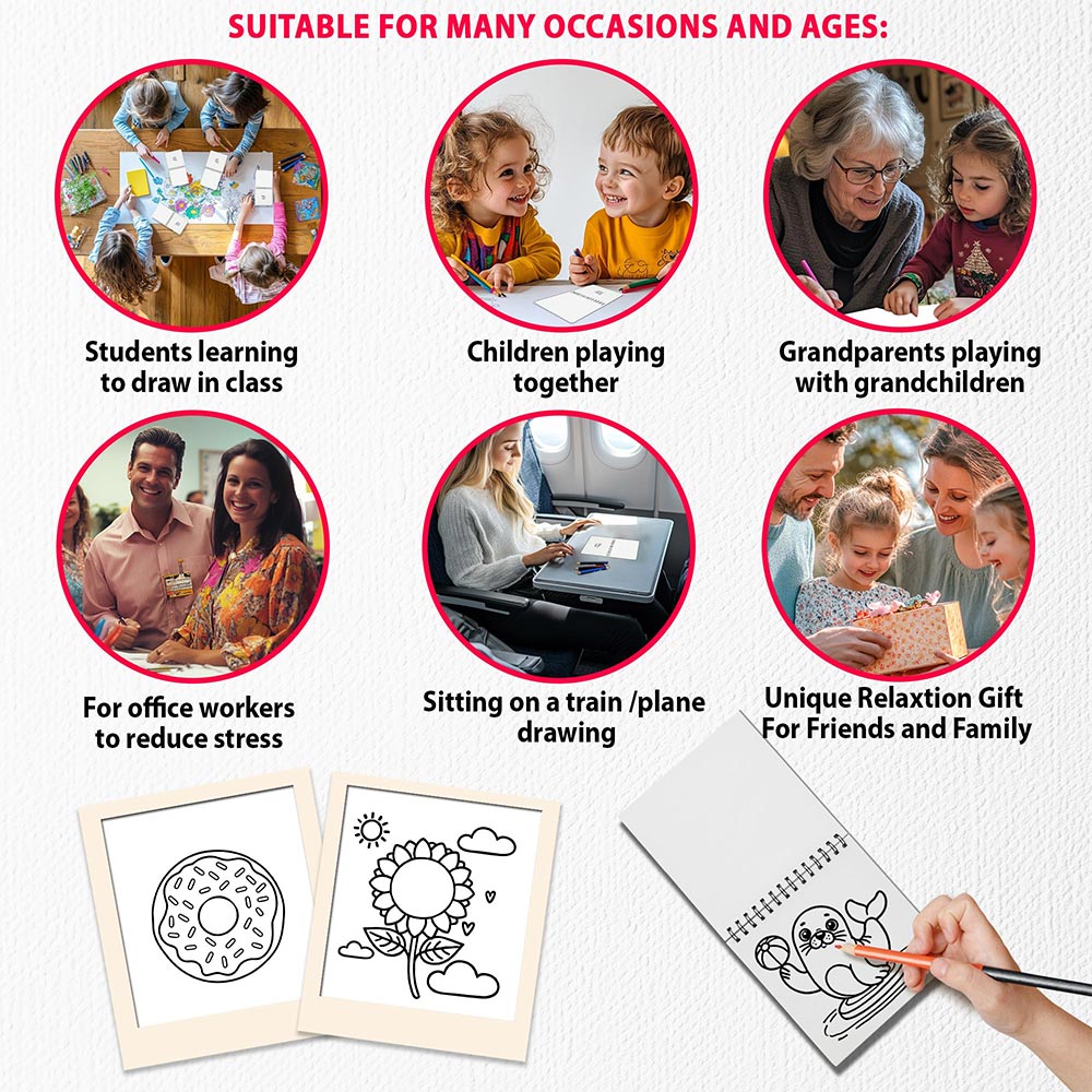 Various Themes Mini Coloring Book Spiral Bound for Adult