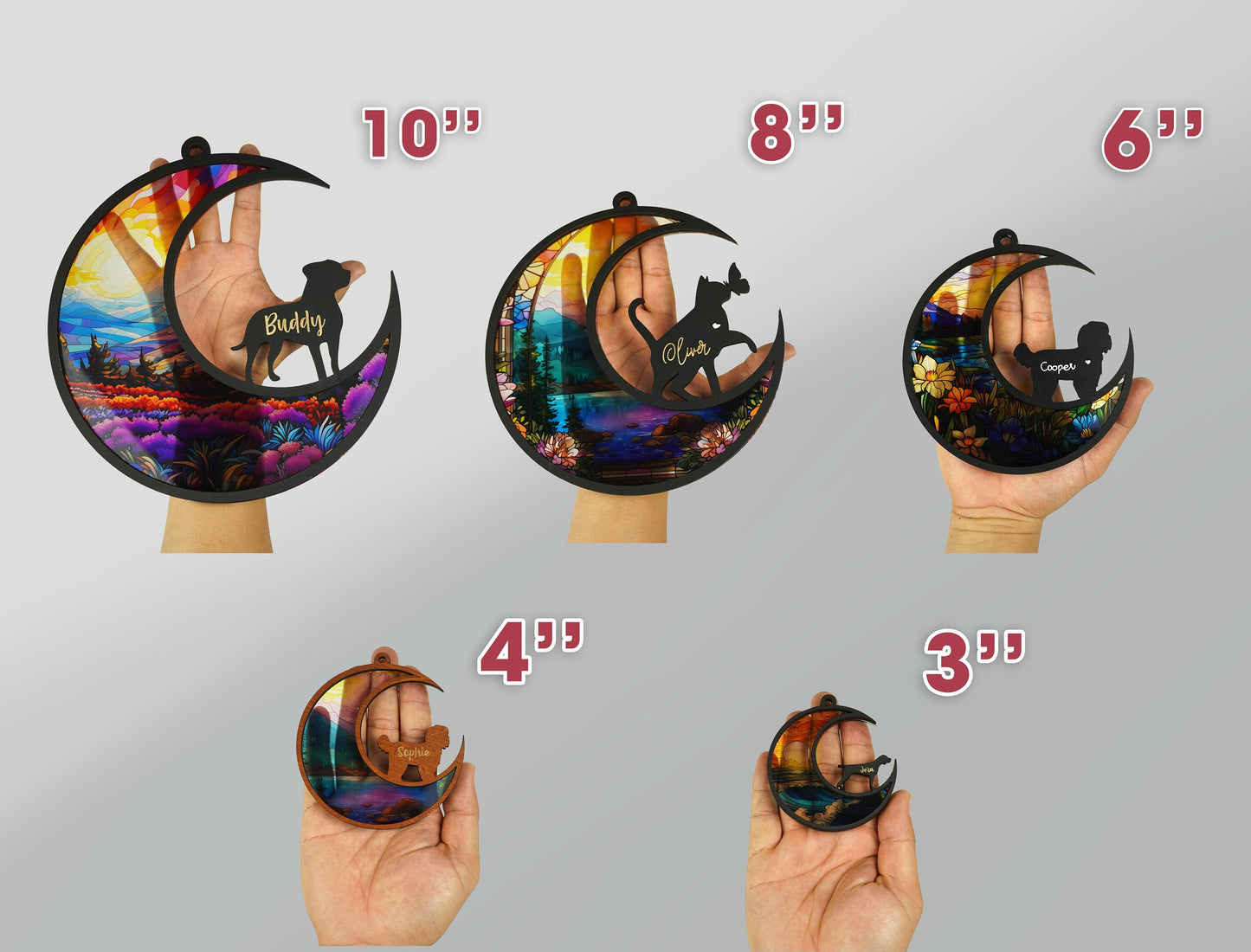 Netecom Doberman Pinscher Memorial Suncatcher – Personalized Dog Loss Light Catcher, Pet Sympathy Gift, Dog Remembrance Ornament, Car and Window Hanging