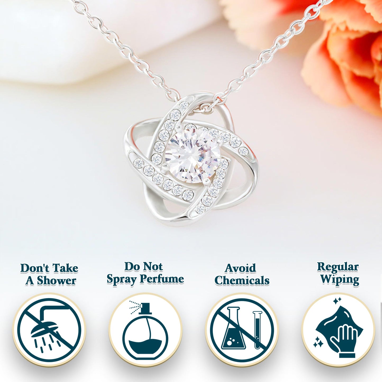 Netecom Personalized To My Future Wife Necklace from Fiancé Soulmate, Custom Message Card with Name, Love Knot Jewelry Gift for Birthday, Anniversary, Christmas, Wedding, Valentine