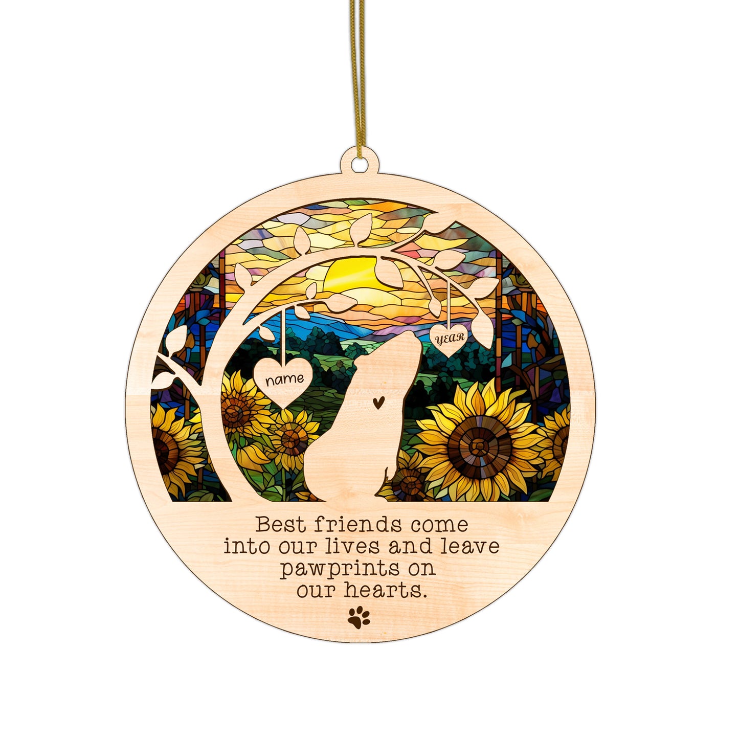 Netecom Personalized Guinea Pig Memorial Suncatcher - Custom Pet Loss Ornament, Guinea Pig Bereavement Gift, Hanging Suncatcher for Car, Window, or Christmas Decoration, Gifts for Guinea Pig Lovers
