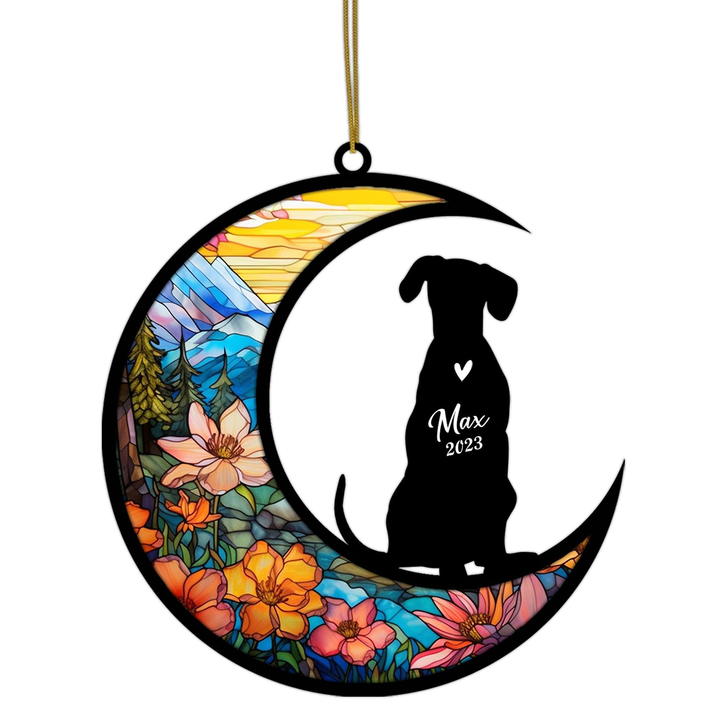 Netecom Personalized Dalmatian Memorial Suncatcher - Dog Loss Sympathy Gift with Name & Date - Dalmatian Christmas Ornament & Pet Bereavement Keepsake