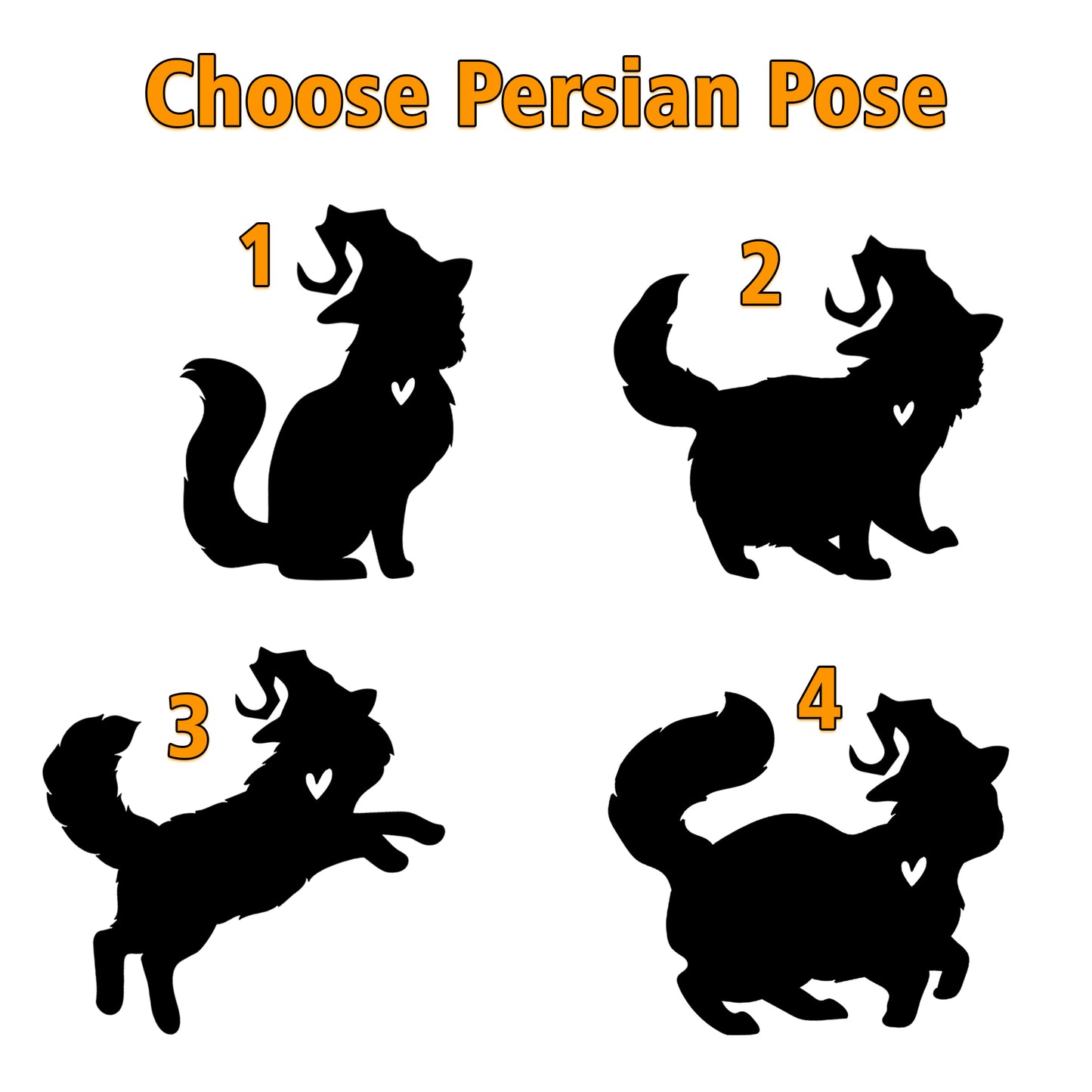 Netecom Personalized Halloween Persian Cat Suncatcher - Memorial Gift for Loss of Cat, Custom Persian Longhair Lovers Ornament for Window or Wall Hanging, Spooky Sympathy Gift