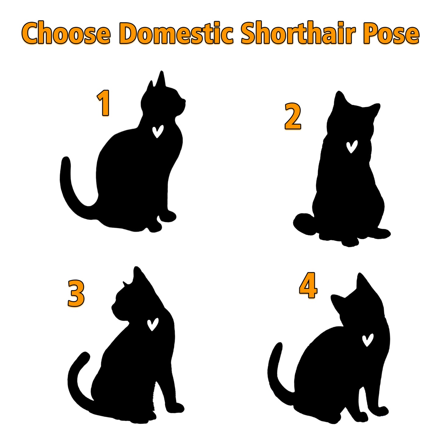Netecom Personalized Domestic Shorthair Cat Memorial Suncatcher - Custom with Name & Date - Pet Loss Light Catcher - Christmas Cat Ornament for Window Hangings
