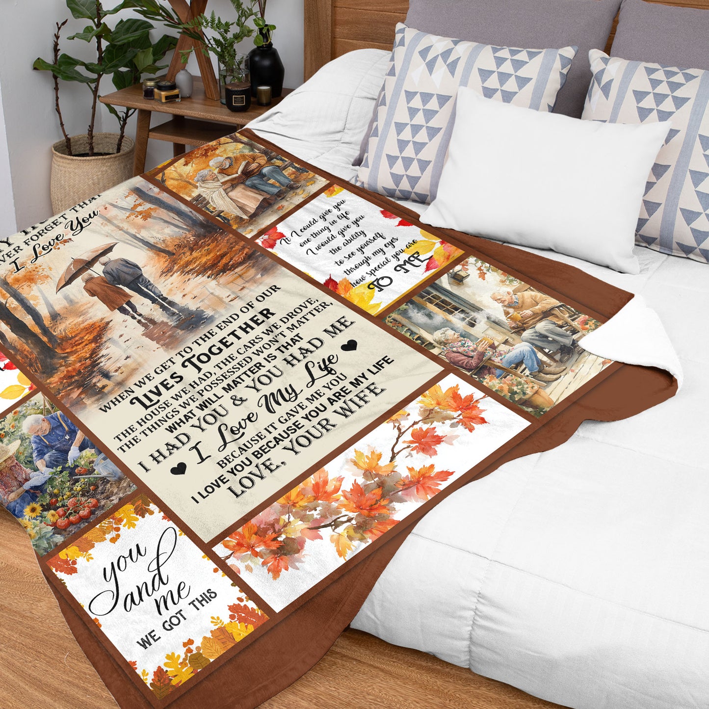 Netecom Personalized To My Husband Blanket from Wife, Romantic Love Letter Throw Blanket for Couch, Bed or Sofa, Birthday Gift for Husband, Wedding Anniversary or Valentine’s Day Present