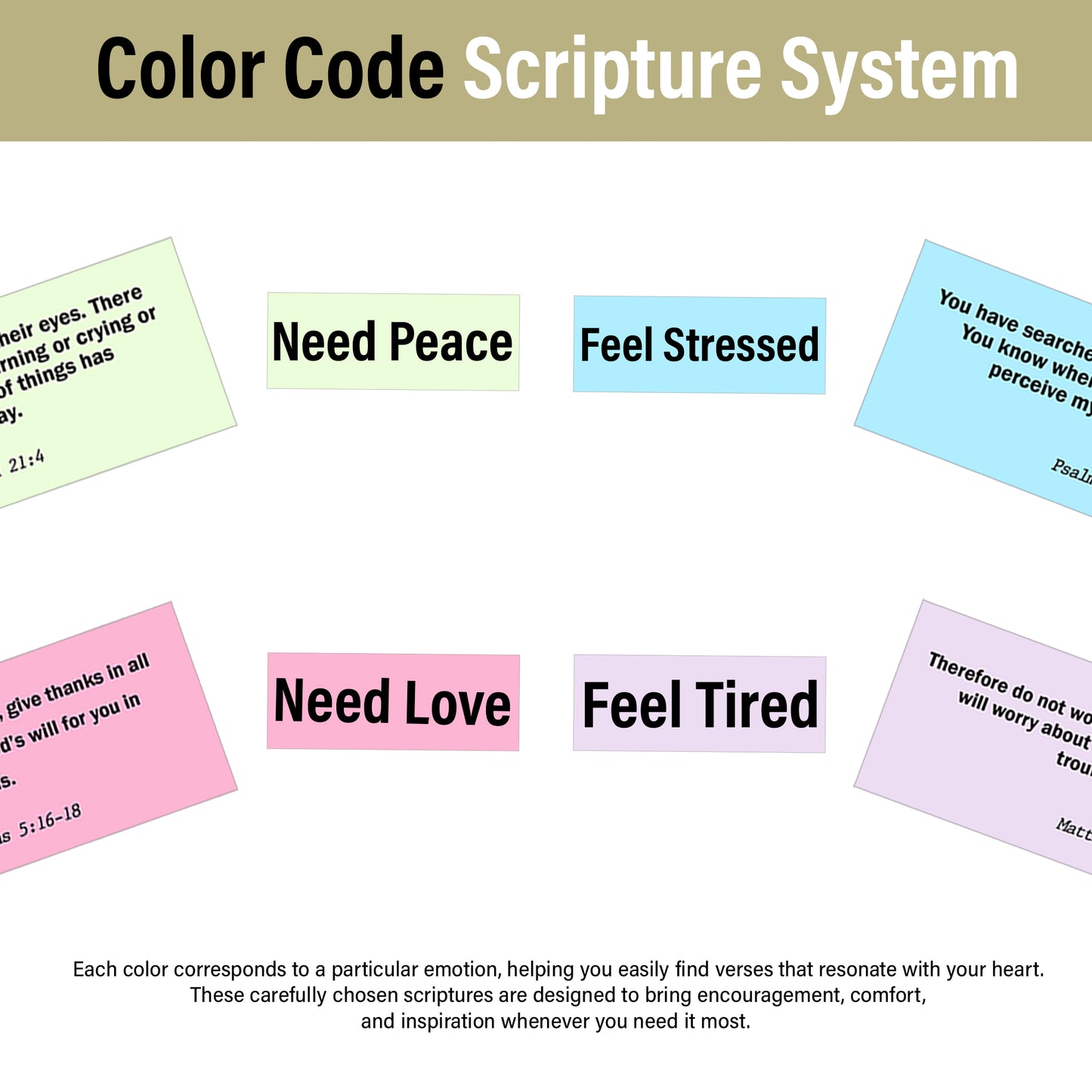 NETHOUSE Get Well Soon Bible Verse Box with Prayer Cross, 150 Upgrade Bible Verse Cards Box Set for Emotions and Feelings, 4 Emotional Themes, Uplifting Faith Gift for Comfort & Support