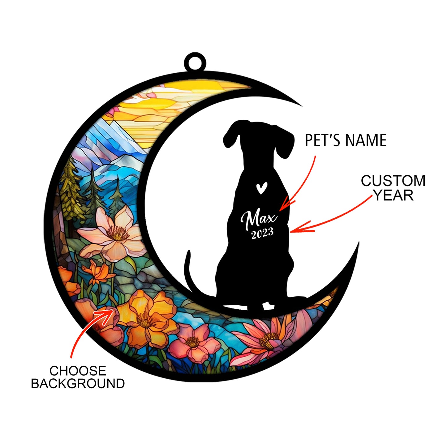 Netecom Personalized Dalmatian Memorial Suncatcher - Dog Loss Sympathy Gift with Name & Date - Dalmatian Christmas Ornament & Pet Bereavement Keepsake