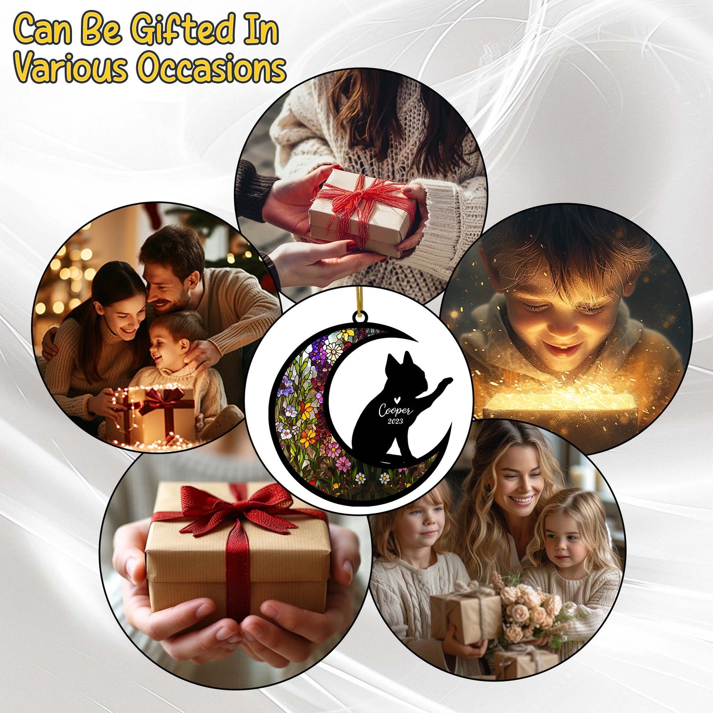 Netecom Boston Terrier Dog Memorial Suncatcher, Personalized with Name Date Suncatcher, Pet Loss Sun Catcher, Bereavement Gift, Dog Remembrance Gift, Loss of Pet Sympathy Gift Dog Lovers