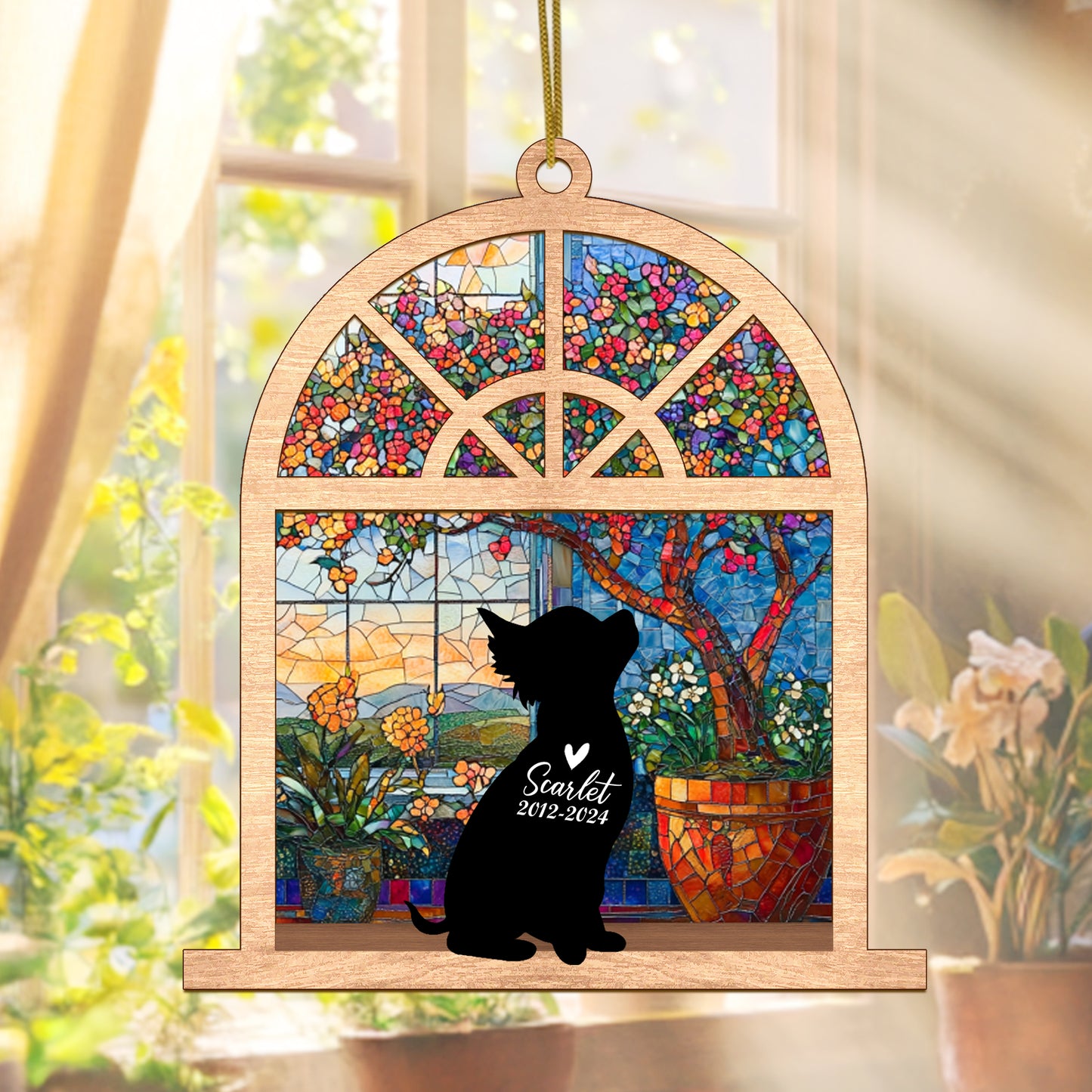 Netecom Personalized Chihuahua Memorial Suncatcher – Chihuahua Pet Loss Sympathy Gift & Remembrance Ornament