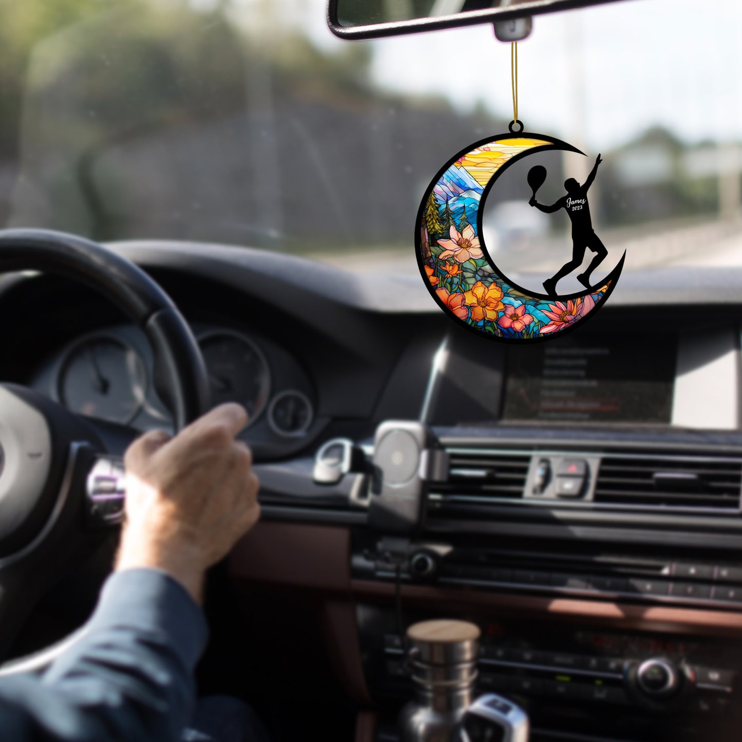 Netecom Personalized Tennis Suncatcher - Tennis Ornament for Christmas Tree 2025 - Tennis Christmas Pendant & Hanging Decoration for Car, Window, Home & Party - Tennis Lover Gift