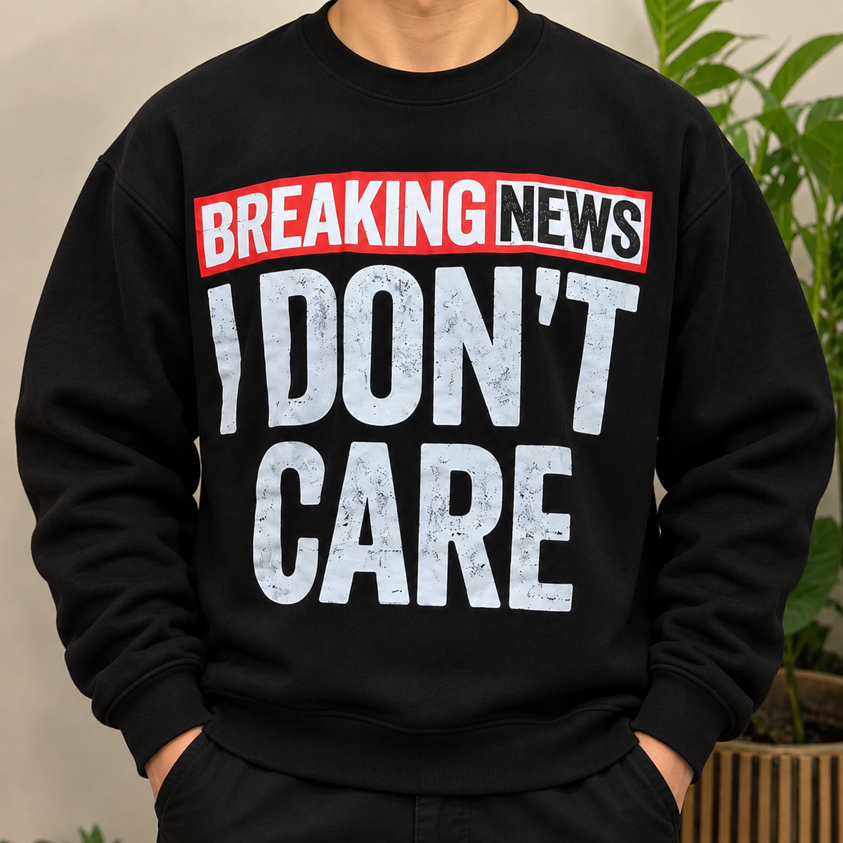 Breaking News I Don't Care Funny Sarcastic Shirt