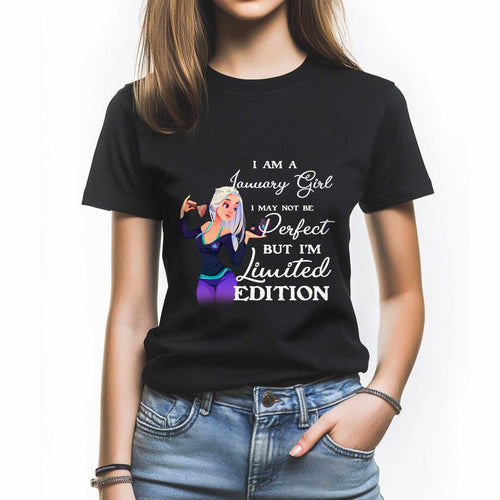 Netecom Limited Edition January Girl Tee - Fun and Stylish Gift for Women Born in January