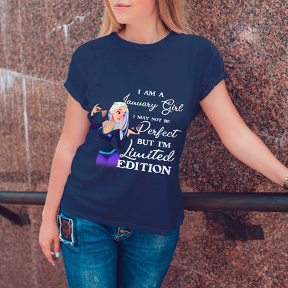 Netecom Limited Edition January Girl Tee - Fun and Stylish Gift for Women Born in January