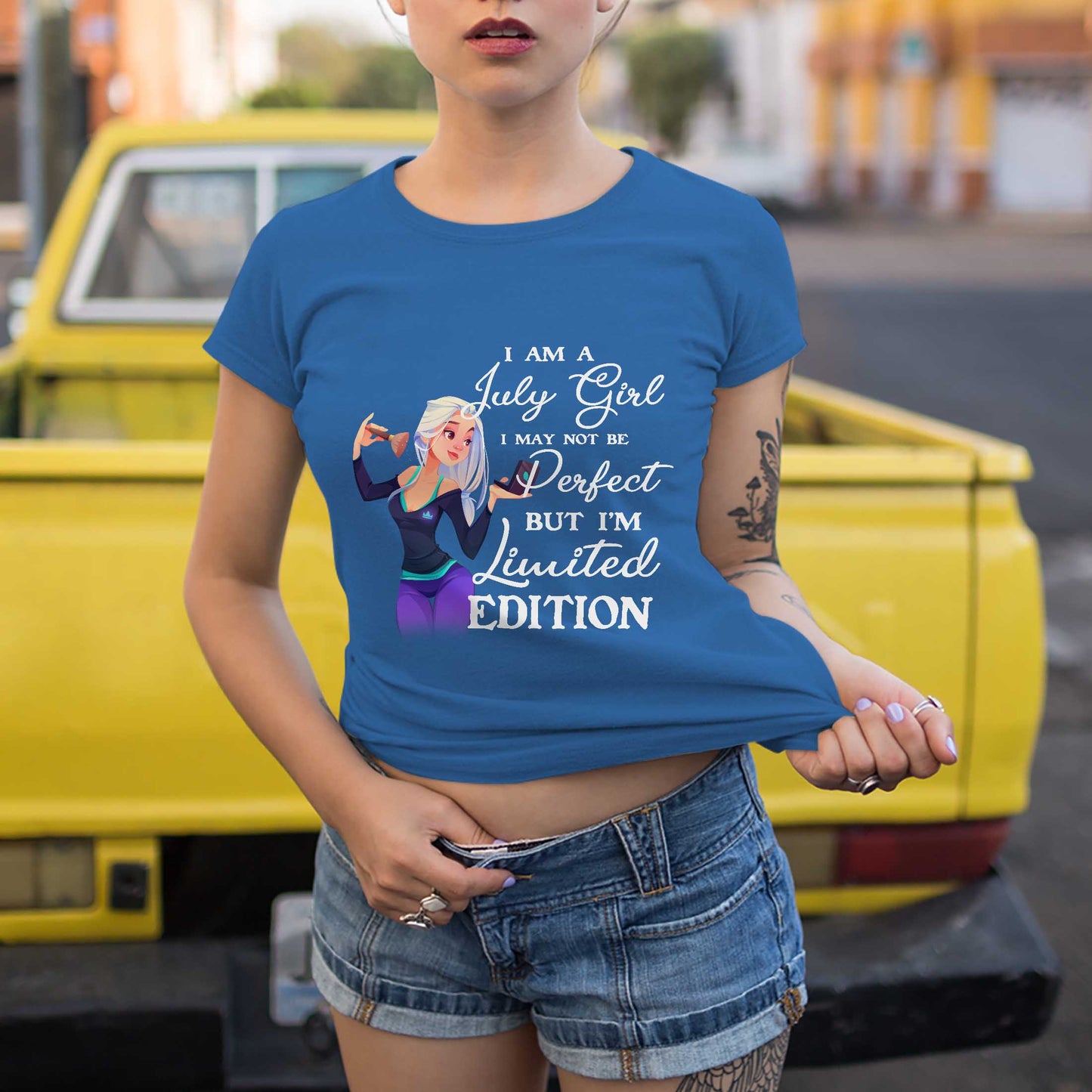 Netecom Limited Edition July Girl Tee - Fun and Stylish Gift for Women Born in July