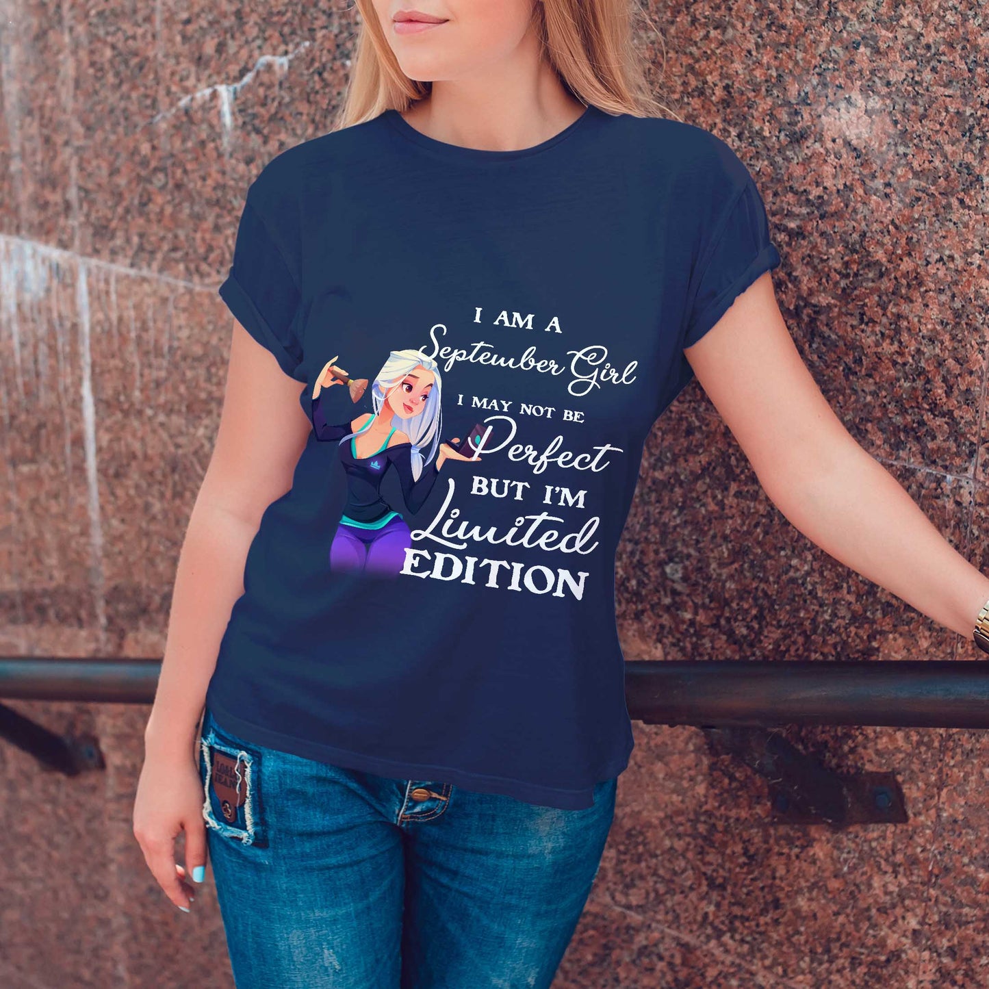 Netecom Limited Edition September Girl Tee - Fun and Stylish Gift for Women Born in September