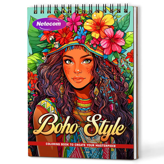 Boho Style Coloring Book For Adults