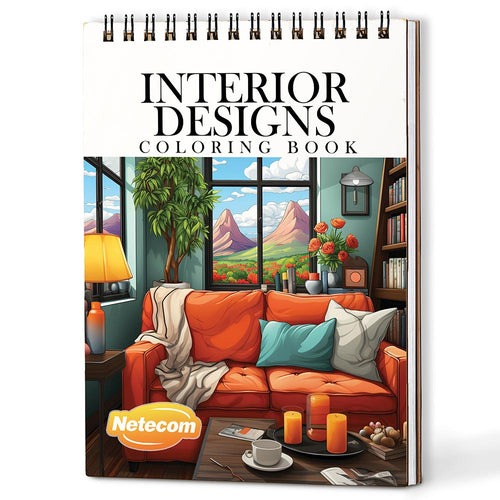 Netecom Interior Design Coloring Book For Adults