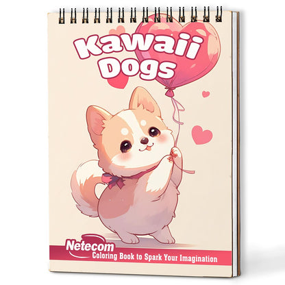 Netecom Kawaii Dogs Coloring Book For Adults