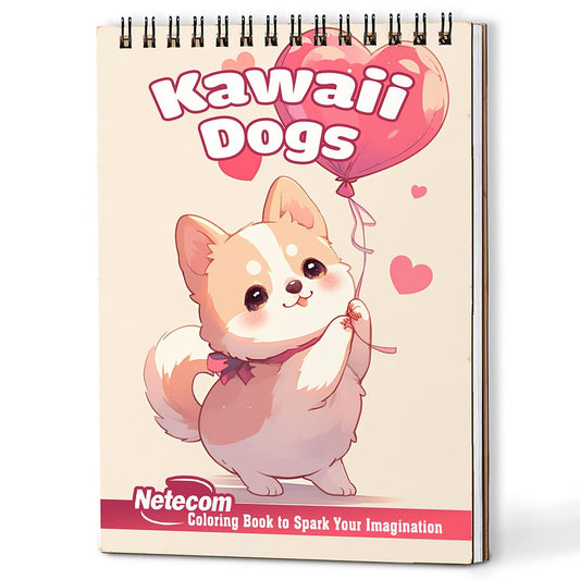 Netecom Kawaii Dogs Coloring Book For Adults