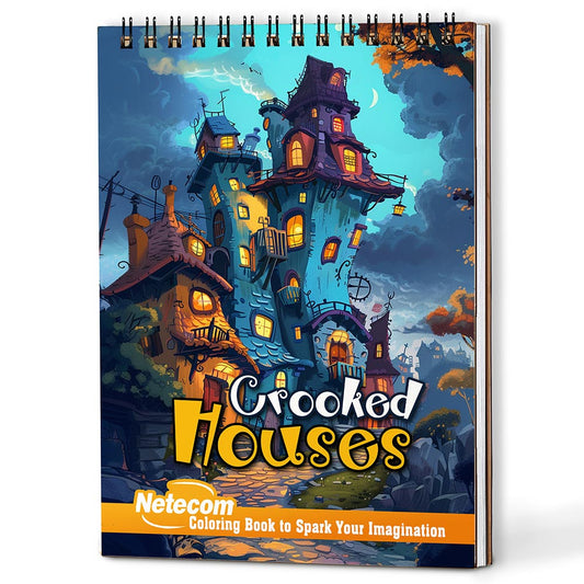 Netecom Crooked Houses Coloring Book For Adults