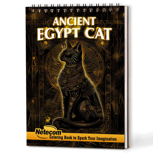 Netecom Ancient Egypt Cat Coloring Book For Adults